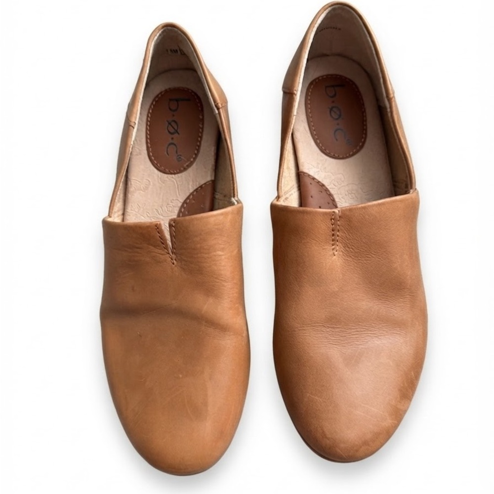 b.o.c. Suree Tan Leather Comfort Slip-On Loafers